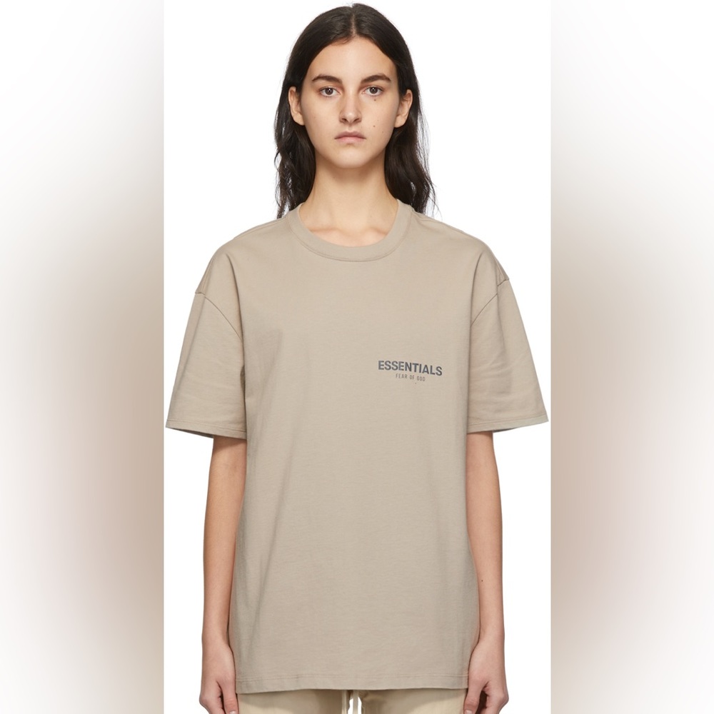 Fear of God ESSENTIALS Jersey T-Shirt Tan